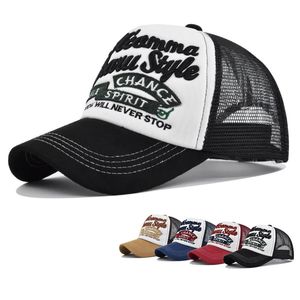 Unisex Cap Casual Plain Mesh Baseball Caps Bordado ajustable Snapback Sombrero para mujeres Hip Hop Net Trucker Hats