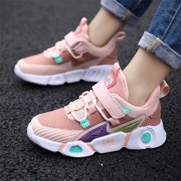 Unisex Kinderen Schoenen Comfortabele Sneakers voor Boy Ademend Mode Outdoor Pink Girl's Schoenen Tenis Infantil Maat 27-38 211022
