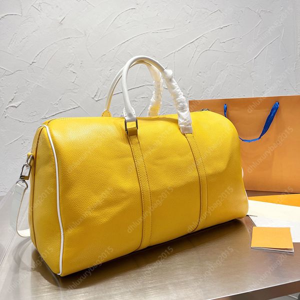 Paquete de hombro de la moda de la moda unisex Crossbody Bolsos de hombro de cuero de cuero amarillo blanco bolsos de cartas de viaje