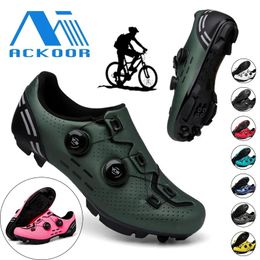 Unisexe Cycling Sneakers Men Chaussures Racing Bike Chaussures Spee auto-verrouillage Auto-verrouillage Femmes SPD CLEATS Mountain Road Zapatillas 240416