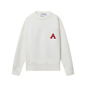 Unisex ontwerper Amis Sweater Heren Dames Koreaans hartpatroon Crew Neck Knitwear Sweatshirt Luxe merk Lover Erin Little Red Heart