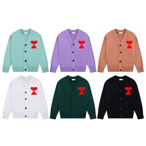 Créateur unisexe Amis Sweater Women S coréen mode Luxury Brand Amour une ligne Small Red Heart Top V Neck S XL R FH