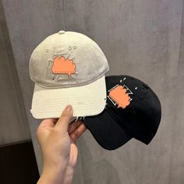 Gorra de béisbol de diseñador Unisex, gorra con visera ancha para las cuatro estaciones, versión coreana, gorra de béisbol con letras bordadas simples, gorra informal para parejas 1-6