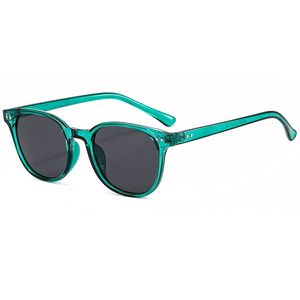 Unisex designer mode zonnebril klassieke ronde vierkante stijl beknopte slanke plastic frame licht zonnebril voor mannen vrouwen 5 kleuren groothandel