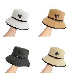 Sombrero de diseñador unisex para hombre, para mujer, triángulo, ala ancha, sombreros de paja, cubo, multicolor, previene el capó, gorro, cappellino, calle, pareja, gorras fa0119 H4