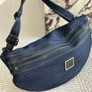 Sac de taille d'épaule de concepteur unisexe Hobos Miroir Qualité Luxurys Fourre-tout Denim Designer Mendiants Sac Bandoulière Sac de poitrine en cuir Portefeuille pour hommes Femmes Hommes Sac de taille