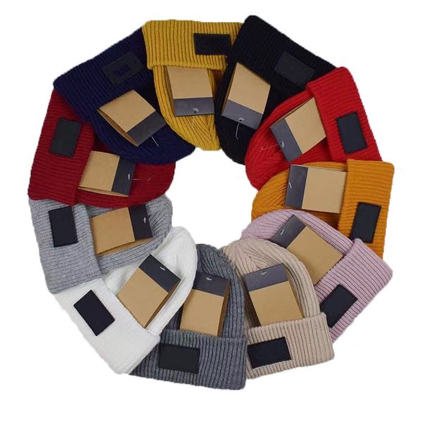 Casquette de créateur unisexe/nouveau chapeau tricoté automne/hiver, chapeau décontracté chaud et élégant pour l'extérieur, sélection multicolore