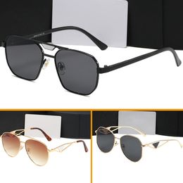 Unisex Designer Zonnebrillen voor Heren Dames Metalen Frame Luxe Zonnebrillen Brillen Optioneel Driehoekige Signature gafas para el sol de mujer Mix Stijlen