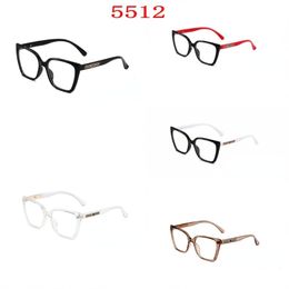 Lunettes de soleil de créateur unisexes, nouvelles lunettes de soleil à la mode, verres plats, Protection UV, 5512