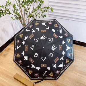 Parapluies de créateur unisexes, sac avec impression de lettres, parapluie automatique à trois plis, Protection UV