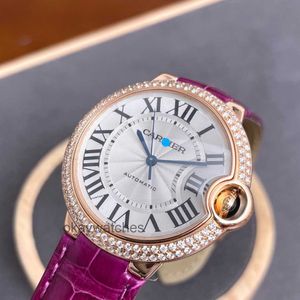 Unisex wijst automatisch werkende horloges Carter Blue Ballon 18K Rose Gold Original Diamond Machinery Dames Watch WJBB0009