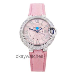 Unisex wijs automatisch werken horloges Carter dames kijken blauwe ballon precisie stalen diamant 33 mm poederplaat mechanisch wsbb0002