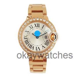 Unisex wijst automatisch werkende horloges Carter Gold Watch Feedback Populaire blauwe ballonkwarts Womens W69002Z2 met diamanten achter