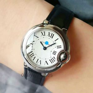 Unisex wijs automatisch werken horloges Carter 28 mm blauwe ballonreeks precisie staal kwarts horloge dames w69018Z4