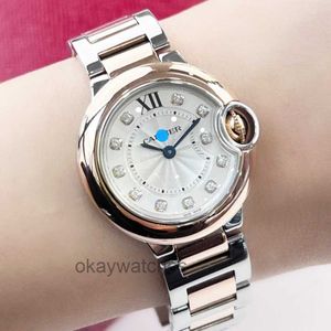 Unisex wijs automatisch werken horloges Carter Womens Watch 28mm blauwe ballonreeks W3BB0005 Rose Gold ingelegd met Engelse beweging