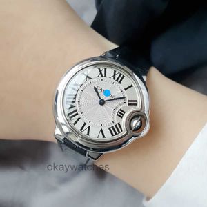 Unisex wijzerplaten automatische werkhorloges Carter nieuwe dames kijken blauwe ballonreeks 33 mm diameter kwarts w6920086