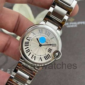 Unisex wijzerplaten automatisch werken horloges Carter 33 mm nieuwe blauwe ballonreeks precisie staal dames horloge w6920084