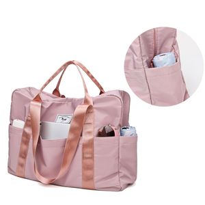 Unisex Dry Nat Aparte Sack Handtas Waterdichte Nylon Gym Fitnesszak Grote bagage Tote Shoulder Travel Duffel Blaso Gymtas Q0705