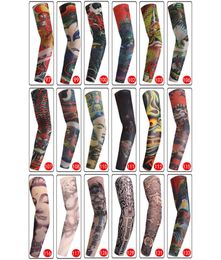 Unisexe Elastic Nylon Temporary FaTS Tattoo Sleeves Femme Men Outdoor Sport Arm Protection Bas 3D Art Designs6568488
