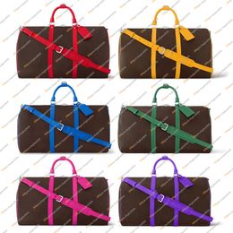 Mode unisexe Casual Designe luxe Keepall 50 CM sac de voyage sacs polochons bandoulière sac à bandoulière fourre-tout sac à main TOP miroir qualité M46775 M46769 M46771 M46773 M46770