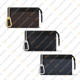 Unisex mode casual ontwerper luxe voyage sleutel pouch munt portemonnee portemonnee creditcard houder top spiegel kwaliteit m82776 visitekaarthouders