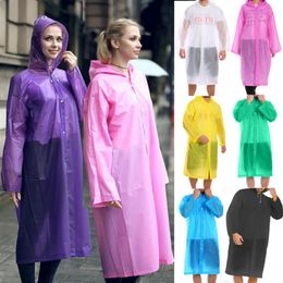 Unisexe mode EVA femmes imperméable épaissi imperméable manteau de pluie femmes clair Transparent Camping imperméable vêtements de pluie costume New247l