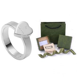 Anillo de lujo de moda unisex para hombre Heart Heart Ghost Designer Rings Joyería de oro Sliver