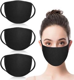 Unisex mode mondmasker wasbare herbruikbare stoffen maskers anti -stof warm ski fietsen zwart katoenen gezichtsmasker voor fietsen camping trav7528689