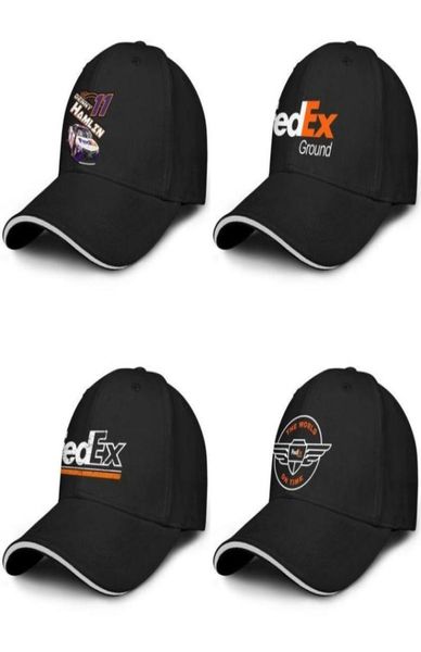 Unisex FedEx White The World Fashion Baseball Sandwich Hat Equipo personalizado Conductor de camión Gorra Naranja Logotipo antiguo Denny Hamlin Federal Expre1325672