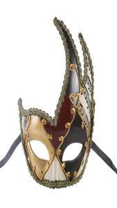 Festival unisexe creusé sans toxique Dancing Plastic Gift Masquerade Christmas Mask Half Face accessoires adultes avec dentelle Party1841494