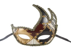 Festival unisexe creusé sans toxique dansant Gift Plastic Masquerade Christmas Mask Half Face accessoires adultes avec dentelle Party5609630
