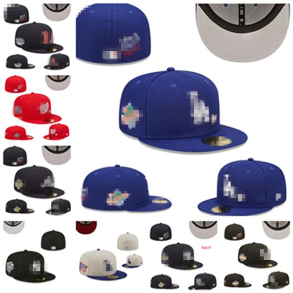 Chapeaux ajustés unisexe Casquettes de baskball réglables chapeau pour hommes chapeau de designer Hip Hop pour hommes femmes sport broderie coton plat fermé bonnets flex cap taille 7-8