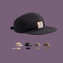 Unisex Platte Rand Hoed Borduren Patch Baseball Cap Vrouwen Hip Hop Casual Rand Outdoor Sport Mannen Bone 231228