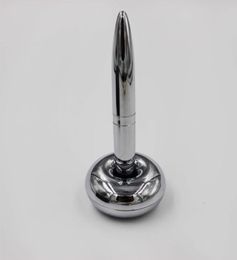 Stylo à bille flottant unisexe en métal chromé brillant avec base magnétique et encre noire de 10 mm, emballage individuel pour cadeaux de bureau8531510