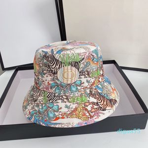 Unisex Floral Printed Fisherman Hats vrouwen Sun Bescherming Emmer Caps Fashion Street Hat voor volwassene