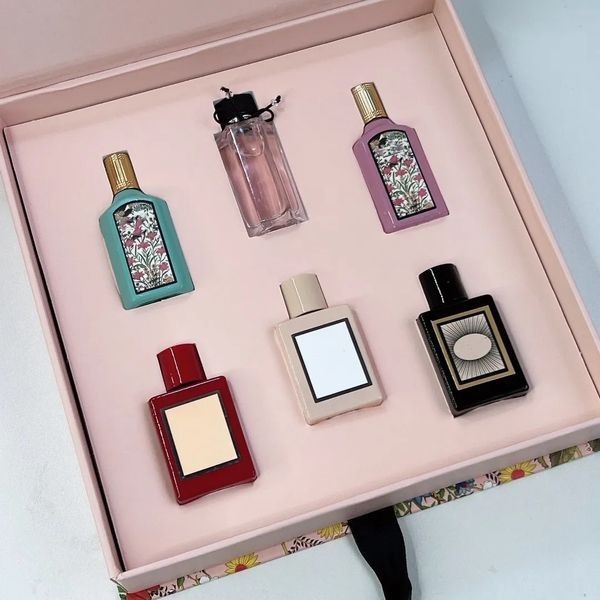 Coffret de parfum 6 pièces Magnolia Gardenia coupable bambou flore floraison parfums 5 ml 6 pièces coffret cadeau Parfums Eau De Parfum Spray Longue Durée Odeur Cologne 6IN1 échantillon spray