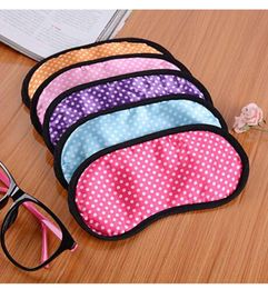 Masque pour les yeux de sommeil unisexe à petits points, bandeau Anti-ronflement, ombre de sommeil, couverture en coton 23cm x 105cm, bandeau pour les yeux 4130948