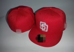 Unisex Good Styles Padres SD Letter Baseball Caps Est Casual Gorras Hip Hop Men Women Chapeus gemonteerde hoeden H5-8.10 Verstelbare Dad Sun Hat