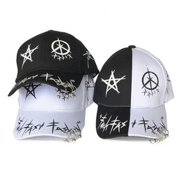 Unisex graffiti honkbal pet ring ring outdoor snapback hoed zwart witte hiphop hoed papa hoed trucker hoed voor mannen vrouwen