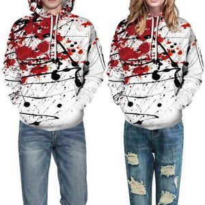 Unisex Halloween Hoodies sweatshirts voor vrouwelijke mannen trekstring Hooded pullovers sweatshirt top L220704