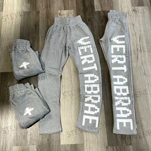 Unisexe harajuku y2k vertebrae imprimer pantalon de survêtement baggy - joggeurs de taille élastique hip hop avec cordon