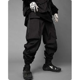 Unisexe Haruku Jogger Hiphop Paratrooper Vêtements pour hommes Multi-poche pantalon de cargaison Pied Sautpuises Robe de rue grande poche