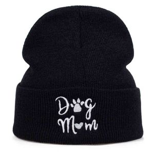 Chapeaux unisexe pour chien d'hiver maman tricoté à revers Cap Hip Hop Sailor Cap pour femme côtelé court respirant chapeaux plus épais Beanie Y21111