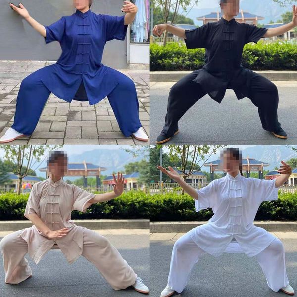 unisexe de haute qualité pur coton kidsAdult à manches courtes/longues uniformes de tai chi wushu taiji vêtements kung fu costumes d'arts martiaux