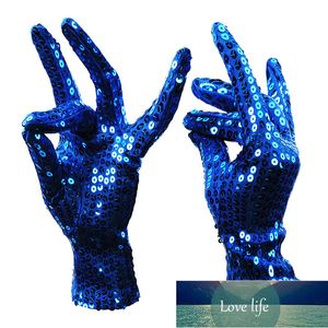 Guantes Unisex para niños y adultos, guantes brillantes para mujer, guantes para actuación en escenario MJ Sequins DS, guantes brillantes para baile de hombre para fiesta