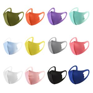 Máscara de seda para niños Máscaras de protección coloridas Transpirable Tejido suave Antipolvo Lavable para niños Máscaras faciales