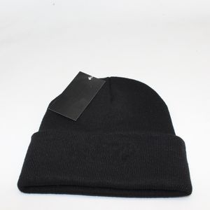 Unisex gebreide pet wolontwerpers beanie hoeden mode solide kleur warme borduurwerk hiphop caps