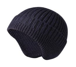 Gorro de punto Unisex para invierno, cálido, para acampar, viajar, ciclismo, adultos, gorro liso diario para el hogar, trabajo al aire libre, orejeras de hilo 9046584