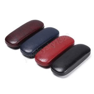 Unisex Leather Glasses Case Waterproof Hard Frame Sunglasses Case Women Eyeglass Box Black Spectacle Cases