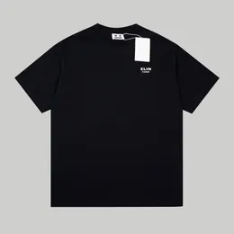 T-SHIRT ample unisexe en JERSEY de coton écru/noir, t-shirts à manches courtes pour hommes, hauts d'été Hip Hop, Streetwear | 55196